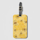 Étiquette À Bagage Bee Buzzing Honey Bees mignonne (Devant Vertical)