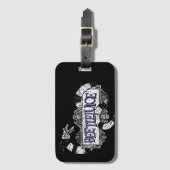 Étiquette À Bagage Beetlejus | Vapeur de sable enroulé sur le logo Be (Devant Vertical)