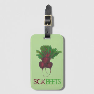 Étiquette À Bagage Beets Malades (Beats) Beet Rouge Végétarien Drôle