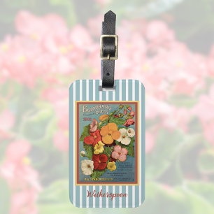 Étiquette À Bagage Begonias Floraux Roses 1902 Pochette de Graines Ra