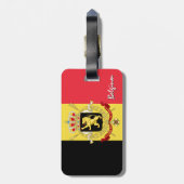Étiquette À Bagage Belgique Balises de bagage, drapeau patriotique be (Dos Vertical)