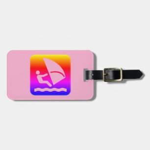Étiquette À Bagage Bélize Windsurf (Caulker Caye) Rainbow