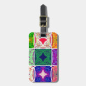 Étiquette À Bagage Belle À damiers africaine (Devant Vertical)