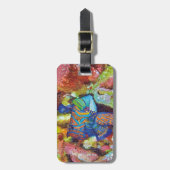 Étiquette À Bagage Belle aquarelle Mandarinfish Design (Devant Vertical)