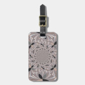 Étiquette À Bagage Belle belle cendre gris kaléidoscope sans soudure (Devant Vertical)