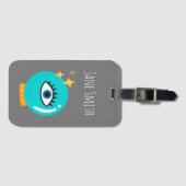 Étiquette À Bagage Belle boule de cristal de troisième oeil bizarre (Devant Horizontal)