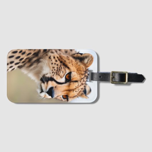 Étiquette À Bagage Belle Cheetah (Devant Horizontal)