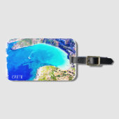 Étiquette À Bagage Belle Crète Grèce Panorama Vue (Devant Horizontal)