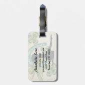 Étiquette À Bagage Belle danseuse irlandaise, Shamrock et fer à cheva (Dos Vertical)