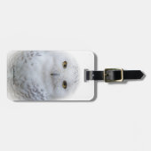 Étiquette À Bagage Belle, Dreamy et Serene Snowy Owl (Devant horizontal)