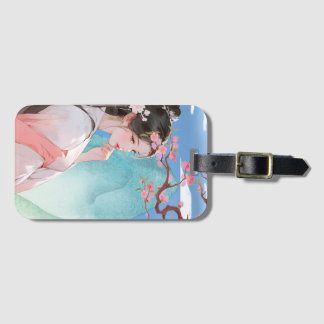 Étiquette À Bagage Belle femme chinoise