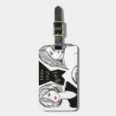 Étiquette À Bagage belle fille (Devant Vertical)