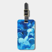 Étiquette À Bagage belle hydrangée bleue fleurs cadeaux articles. (Devant Vertical)