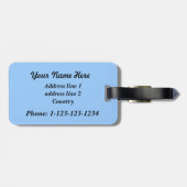 Étiquette À Bagage belle hydrangée bleue fleurs cadeaux articles. (Dos horizontal)