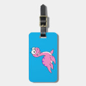 Étiquette À Bagage Belle Illustration Du Monstre Loch Ness. (Devant Vertical)