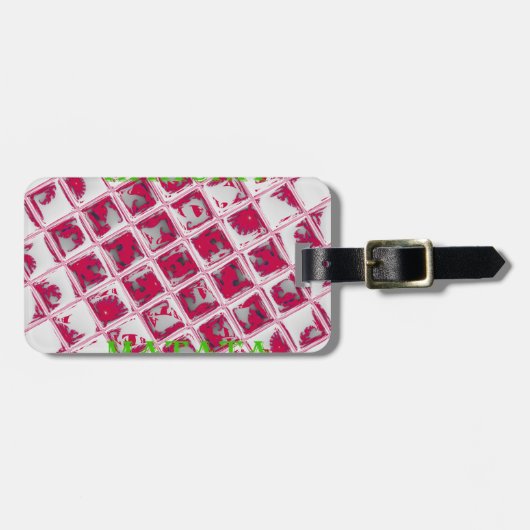 Étiquette À Bagage Belle image Extraordinaire rouge stylish miroir (Devant horizontal)