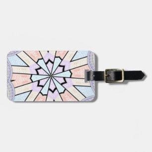 Étiquette À Bagage Belle Impression Géométrique Pastel Extraordinaire