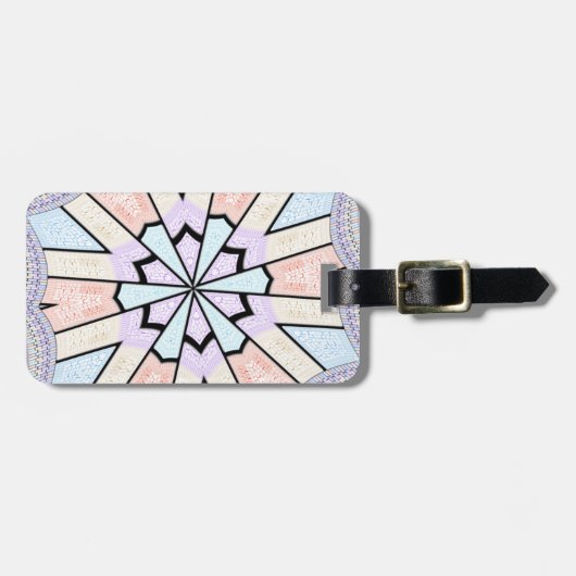 Étiquette À Bagage Belle Impression Géométrique Pastel Extraordinaire (Devant horizontal)
