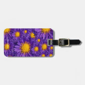 Étiquette À Bagage Belle marguerite violette Michaelmas (Devant horizontal)