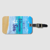 Étiquette À Bagage Belle mer de vitamine de plage (Devant Horizontal)
