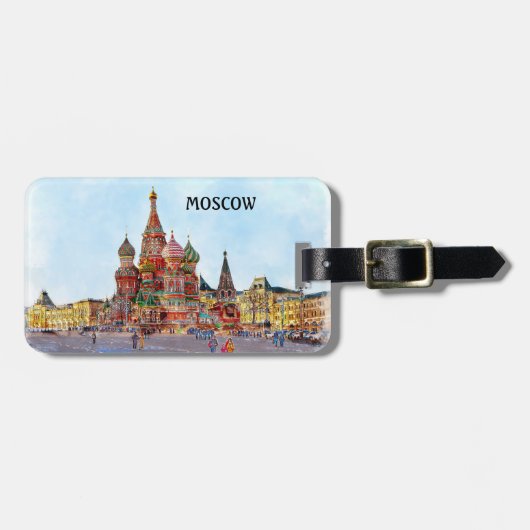 Étiquette À Bagage Belle Moscou (Devant horizontal)