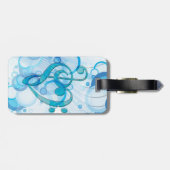 Étiquette À Bagage Belle musique cool prend des notes en coeur (Dos horizontal)