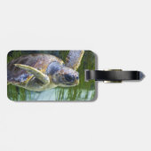 Étiquette À Bagage Belle natation de tortue marine (Dos horizontal)