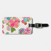 Étiquette À Bagage Belle poule japonaise à la mode girly (Devant horizontal)