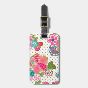 Étiquette À Bagage Belle poule japonaise à la mode girly