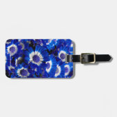 Étiquette À Bagage Belle Royal Blue Cineraria Fleurs (Devant horizontal)