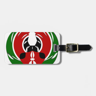 Étiquette À Bagage Belle Tapisserie kenyane : Drapeau kényan Papillon