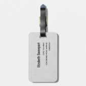 Étiquette À Bagage Belle tête de cheval noir Portrait d'aquarelle (Dos Vertical)