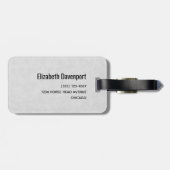 Étiquette À Bagage Belle tête de cheval noir Portrait d'aquarelle (Dos horizontal)