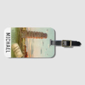 Étiquette À Bagage Belle tour de Pise Monogramme (Devant Horizontal)