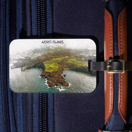 Étiquette À Bagage Belle vue sur les côtes des Açores (Insitu Rectoal 4)