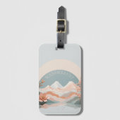 Étiquette À Bagage Belle Wanderlust Mountain Paysage Voyage (Devant Vertical)