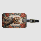 Étiquette À Bagage Belle Yorkie | Yorkshire Terrier Portrait (Devant Horizontal)