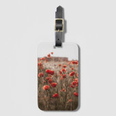 Étiquette À Bagage belles fleurs de coquelicot (Devant Vertical)