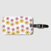 Étiquette À Bagage Belles grosses fleurs (Devant Horizontal)