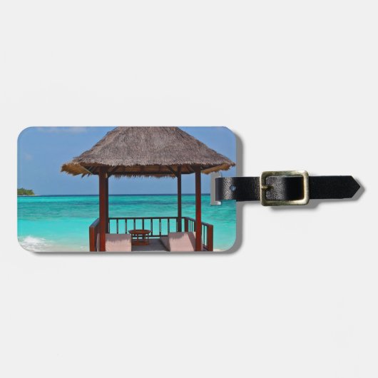 Étiquette À Bagage Belles îles Maldives (Devant horizontal)