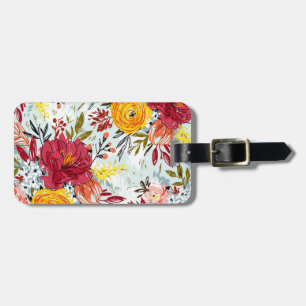 Étiquette À Bagage Belles Roses