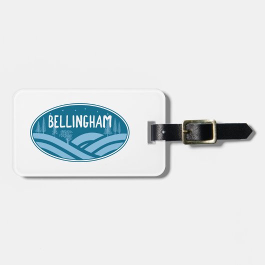 Étiquette À Bagage Bellingham Washington Extérieur (Devant horizontal)
