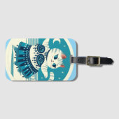 Étiquette À Bagage Belly Dancer Cat                                   (Devant Horizontal)