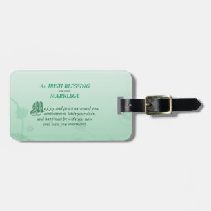 Étiquette À Bagage Bénédiction de félicitations de mariage irlandais