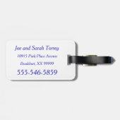 Étiquette À Bagage Bénédiction grecque de drapeau de Yasou (Dos horizontal)