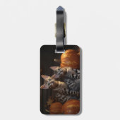 Étiquette À Bagage Bengal Kitten Automne Citrouille de plaisir (Dos Vertical)