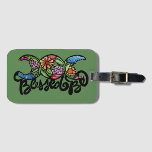 Étiquette À Bagage "Béni Soit" Triple Lune Fleur