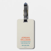 Étiquette À Bagage Bénissez votre coeur (Dos Vertical)