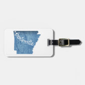 Étiquette À Bagage Bentonville Arkansas Grain de bois (Devant horizontal)