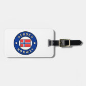 Étiquette À Bagage Bergen Norvège (Devant horizontal)